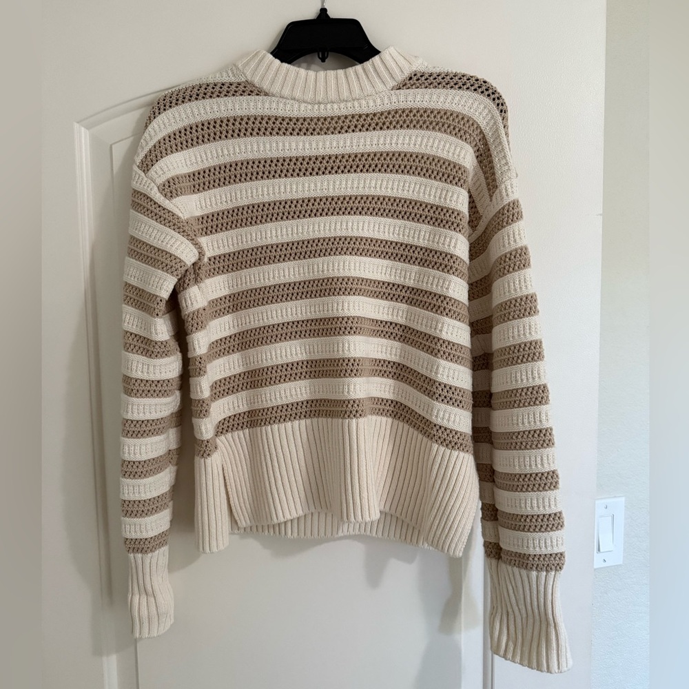 Crocheted cotton sweater